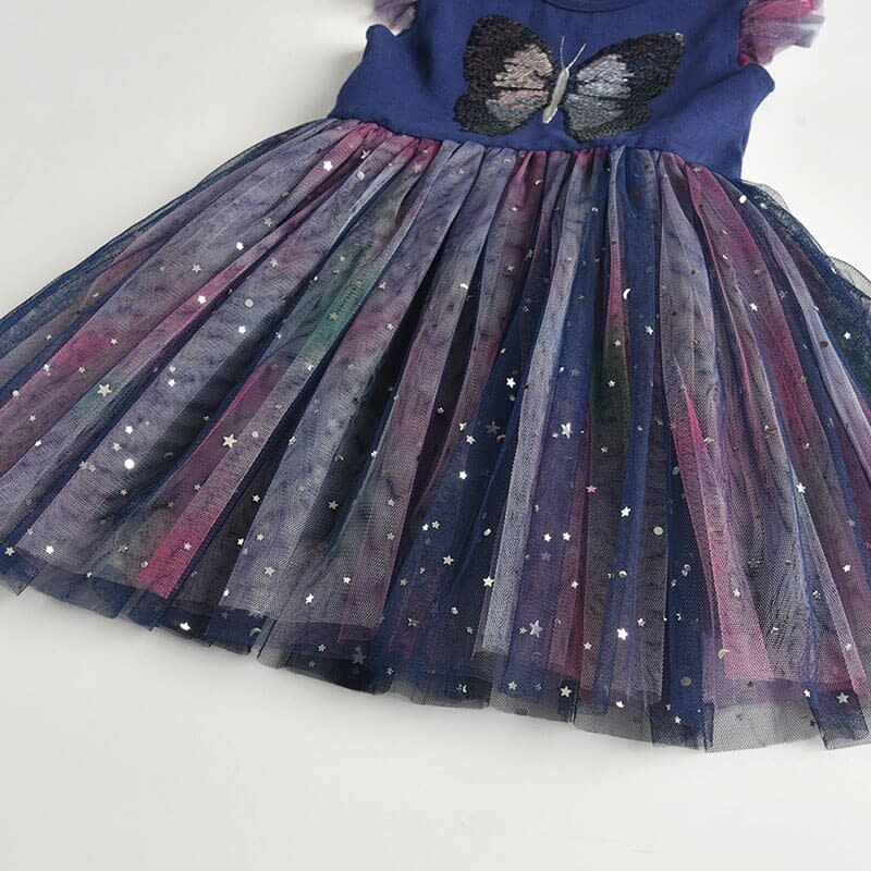 DXTON-ropa de princesa para niñas, vestidos de manga voladora para niños, vestidos de fiesta de unicornio para niñas, ropa para niños de 3 a 8 años 2020