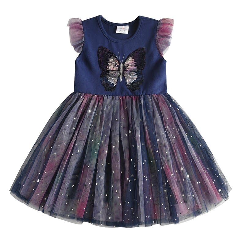 DXTON-ropa de princesa para niñas, vestidos de manga voladora para niños, vestidos de fiesta de unicornio para niñas, ropa para niños de 3 a 8 años 2020