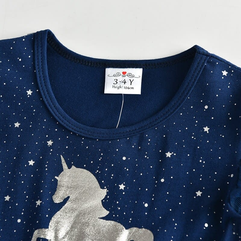 DXTON-ropa de princesa para niñas, vestidos de manga voladora para niños, vestidos de fiesta de unicornio para niñas, ropa para niños de 3 a 8 años 2020