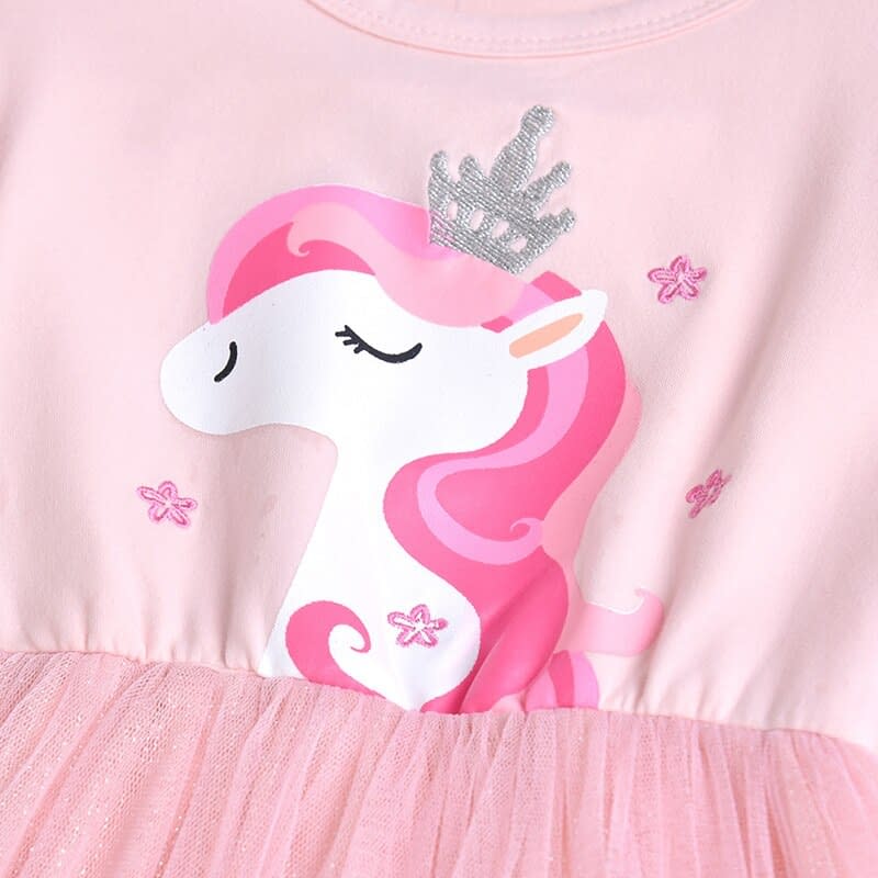 DXTON-ropa de princesa para niñas, vestidos de manga voladora para niños, vestidos de fiesta de unicornio para niñas, ropa para niños de 3 a 8 años 2020