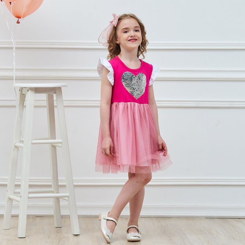 DXTON-ropa de princesa para niñas, vestidos de manga voladora para niños, vestidos de fiesta de unicornio para niñas, ropa para niños de 3 a 8 años 2020
