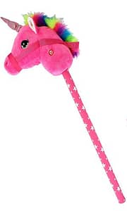 unicornio de palo rosa